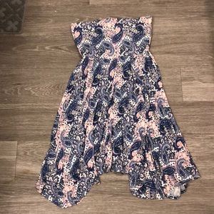 Strapless Paisley Sundress